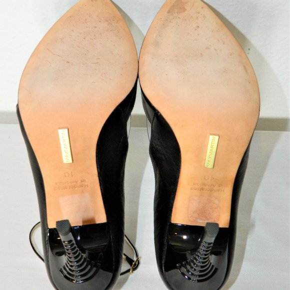 MaxMartin Betty Noir Ankle Strap Pumps - Picture 9 of 11